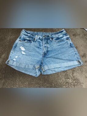 Old Navy Light Blue Rolled-Hem Denim Shorts
